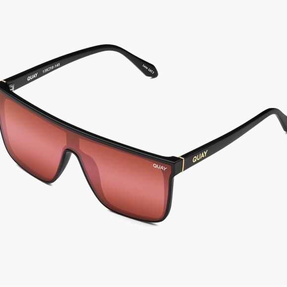 NWOT Quay Unisex "NIGHTFALL 52mm
Shield" bronze,brown /black Mirrored
Sunglasses - Picture 3 of 12